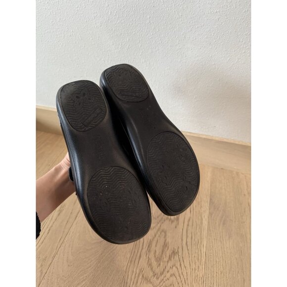 Alegria Comfort Shoes Black Gray Leather Women’s 40 9 Flats Jol Plaid Check - Picture 5 of 7